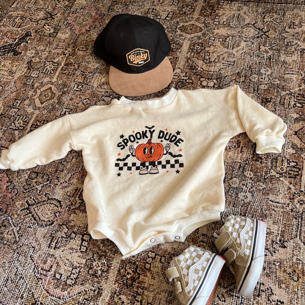 Halloween sweater bubble romper